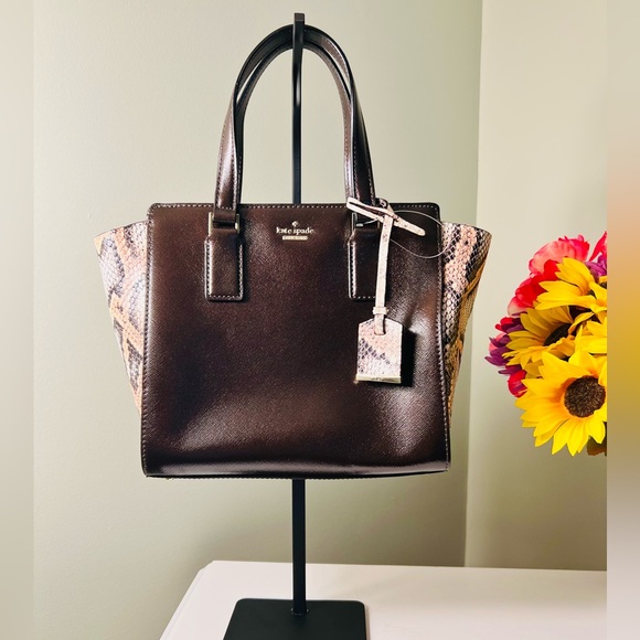 NWT ♠️ Kate Spade ♠️ BRAND NEW ✨ Cameron Street Small Snake Hayden Satchel - Picture 1 of 14